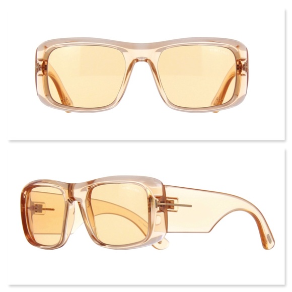 New TOM FORD Aristotle Orange Square Sunglasses - Picture 8 of 16